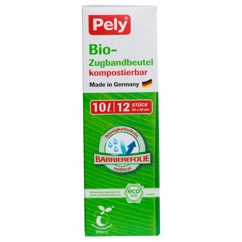Pely Bio-Zugbandbeutel 10l, 12 Stück
